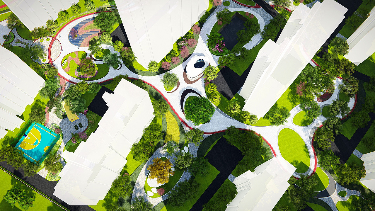 流线至上 现代主义风格大区景观