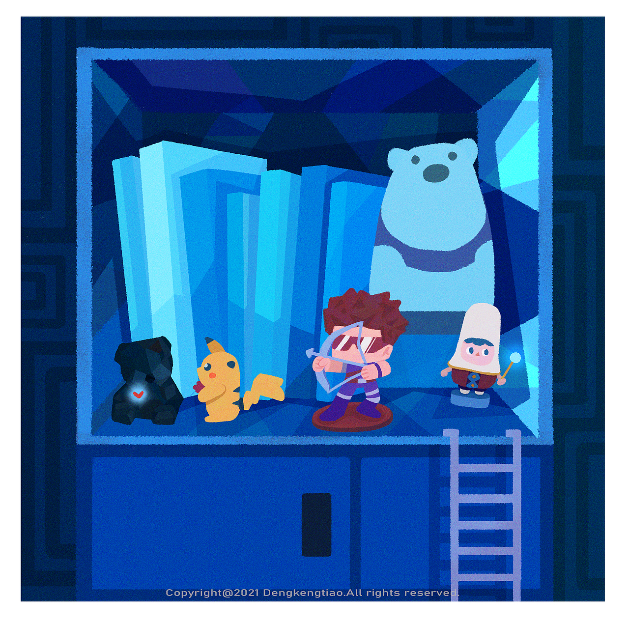 书架的一个角落（图ZMjM5MjkzMjEy） - 儿童插画 - 站酷设计师等坑跳原创素材 - 站酷ZCOOL