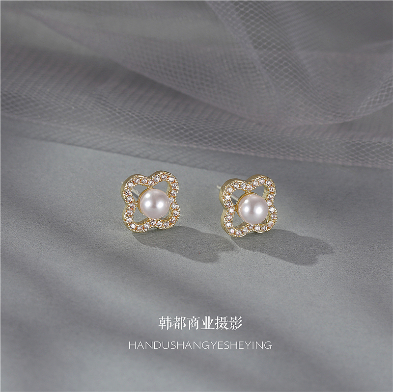 义乌淘宝摄影饰品拍摄耳钉项链戒指小清新场景图