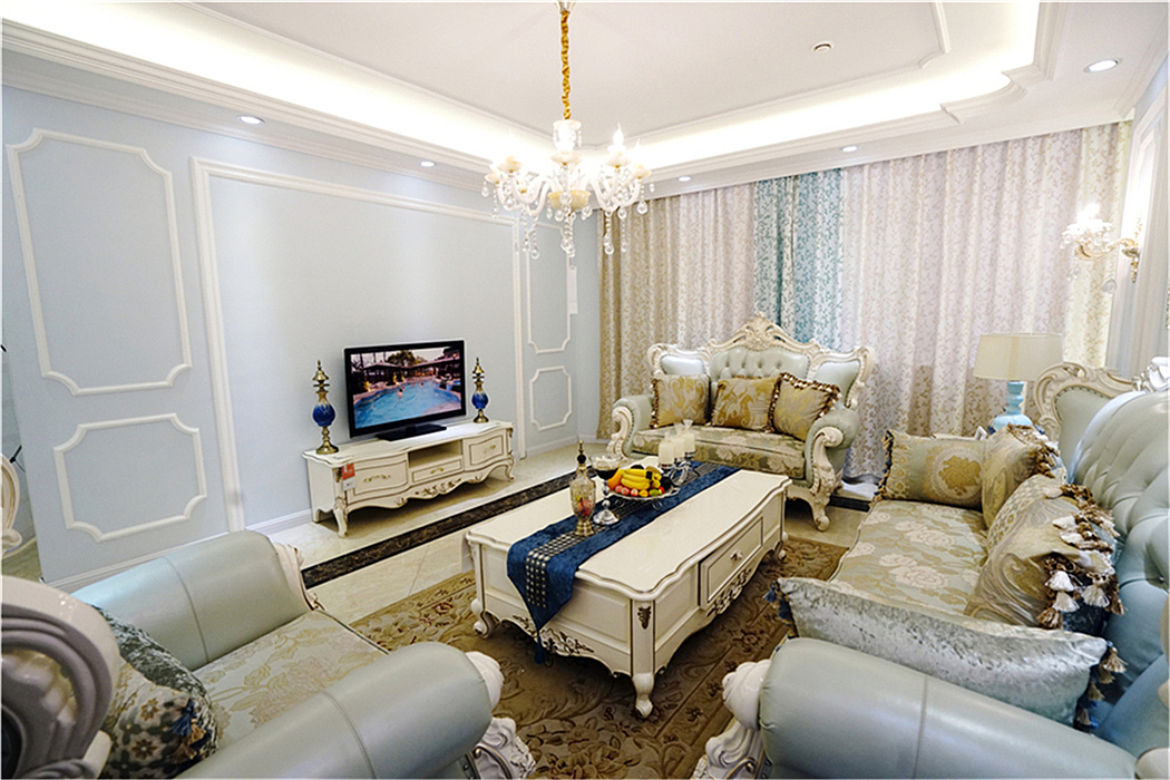 【西安盛腾家装】法式浪漫风格-样板间装修效果图