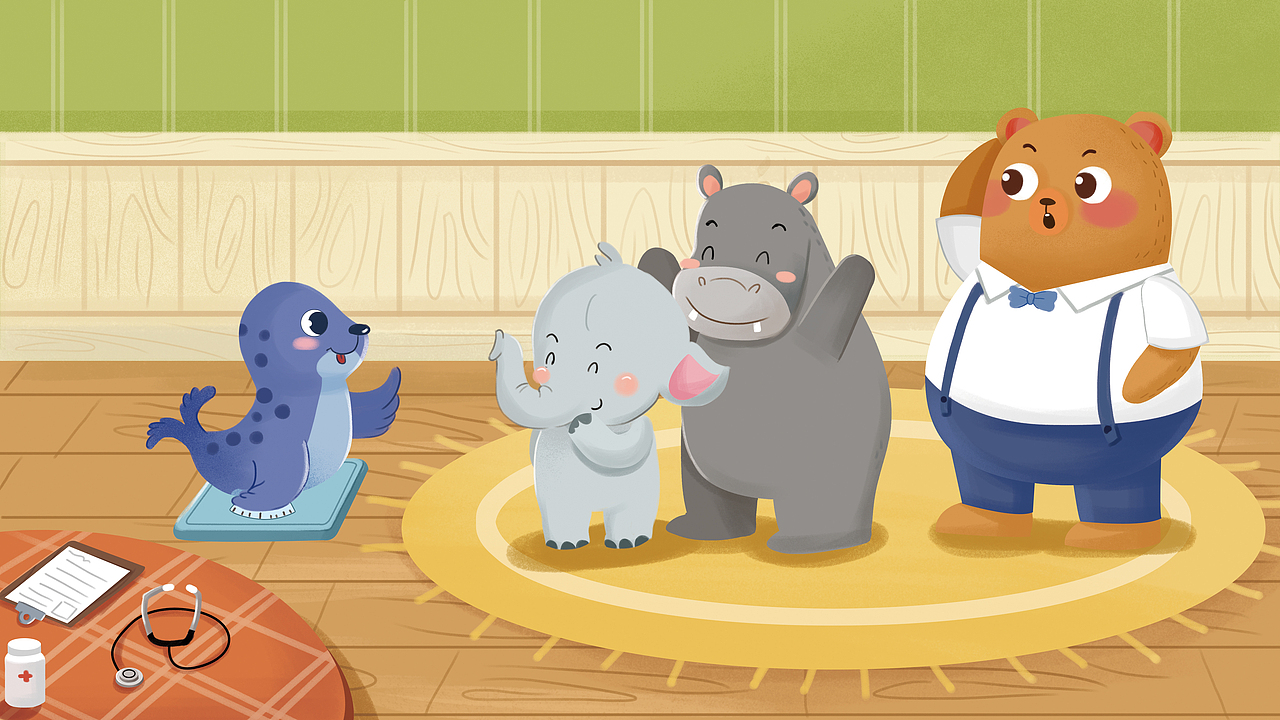 绘本《当代曹冲托比兔》(已商用)|插画|儿童插画|奔跑的马丁_原创作品