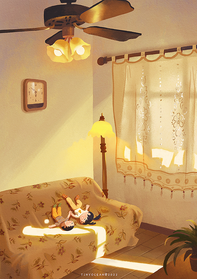 有我陪你长大/60天色彩速涂（图ZMzA0NzY1Nzgw） - 创作习作 - 站酷设计师豆丁洋原创素材 - 站酷ZCOOL