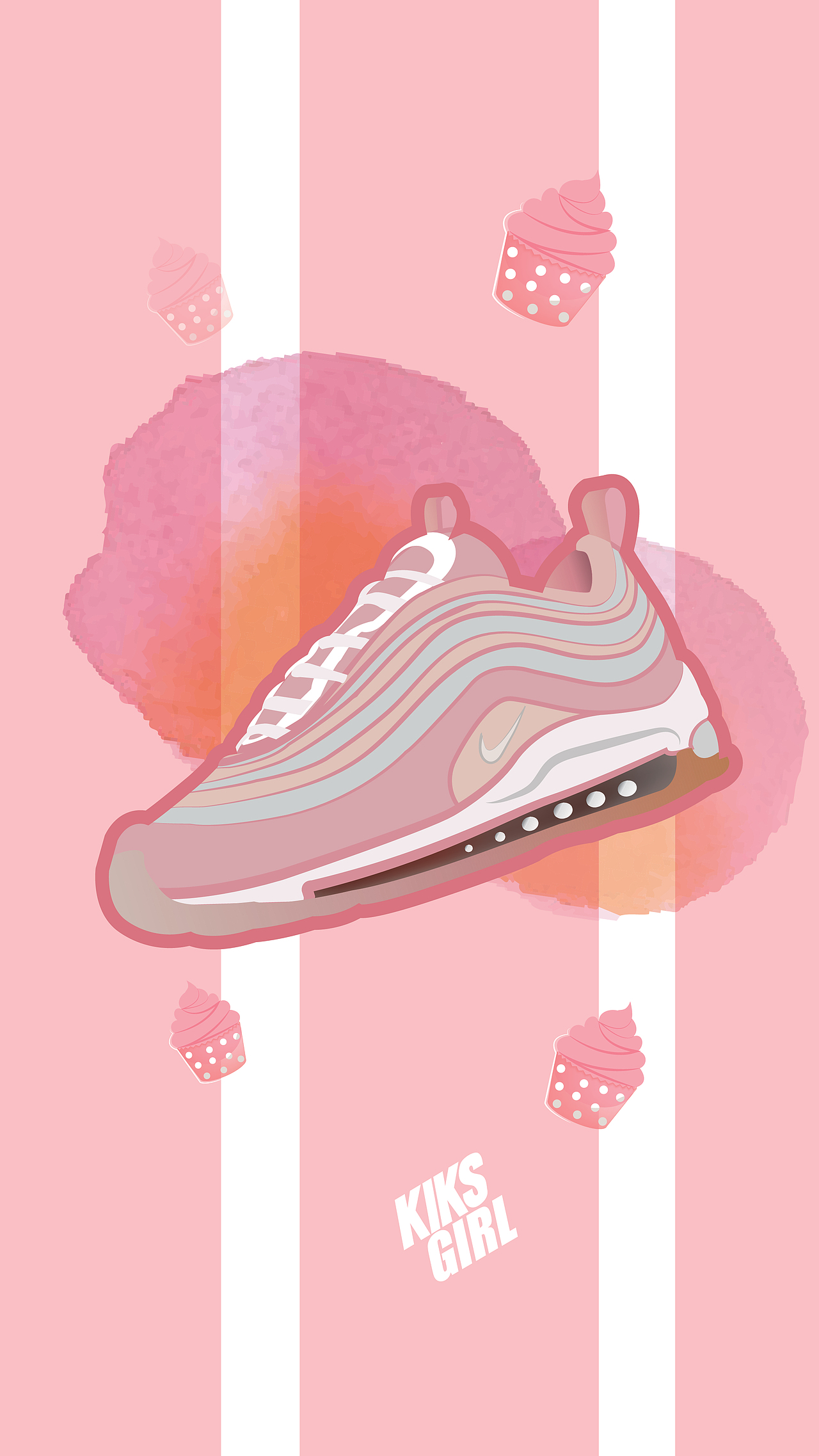 sneaker girl球鞋插画