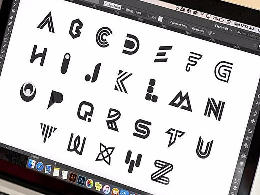 现代英文字母LOGO标志的类型-单个字母