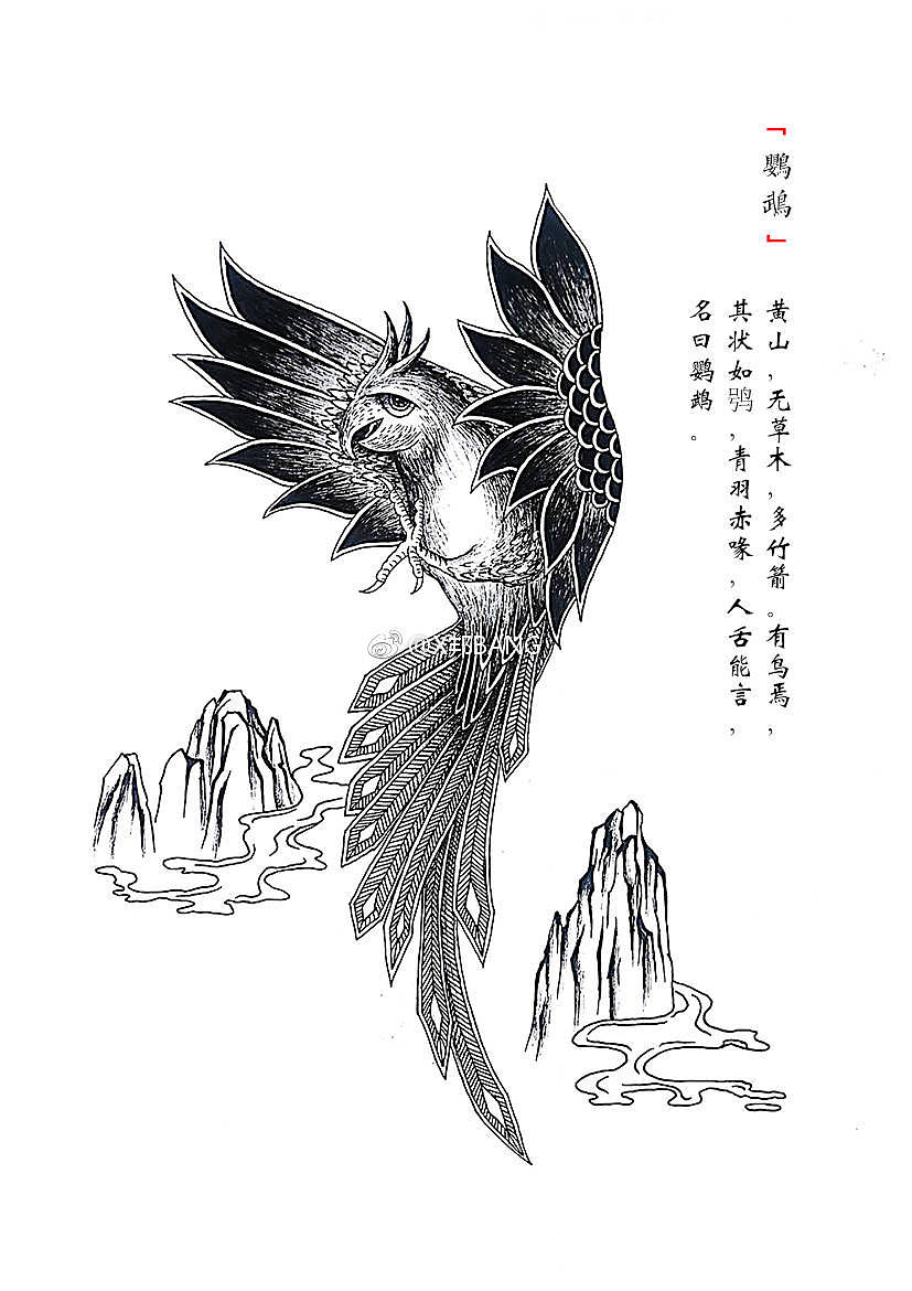 黑白山海异兽第一辑|插画|概念设定|邦_bang_原创作品-站酷zcool