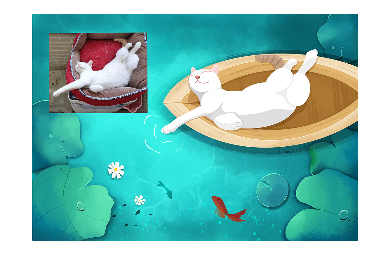 猫の日常——喵哉游哉（图ZMTg5NDU3MzY0） - 商业插画 - 站酷设计师517744478原创素材 - 站酷ZCOOL