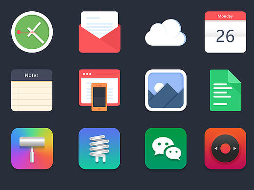 扁平线图标练习（个人主页-ZNTY1NzIzNDA=） - 图标 - 站酷设计师一只奶奶瓶原创素材 - 站酷ZCOOL