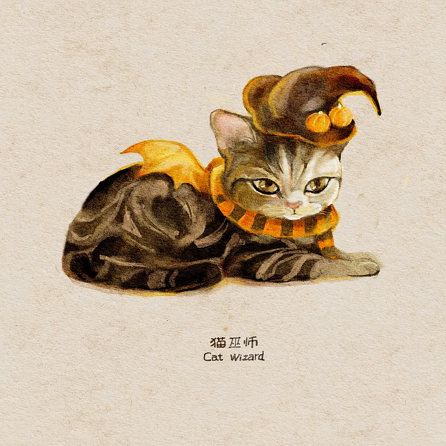 霍格沃茨的动物巫师学生们！（图ZMzIxMjQ2ODg4） - 商业插画 - 站酷设计师JOJO严琼原创素材 - 站酷ZCOOL