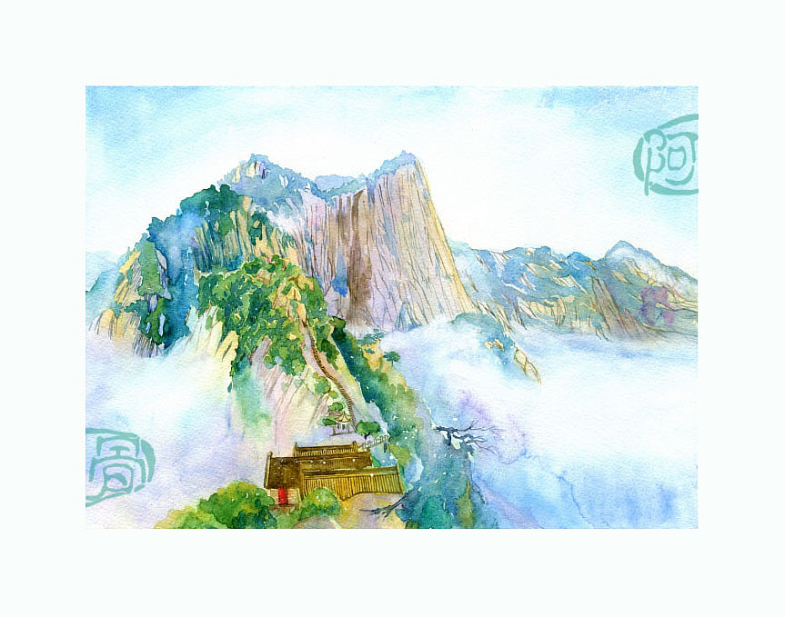 手绘城市系列——《陕西》（图ZMjI5OTcwNDA=） - 商业插画 - 站酷设计师阿骨AOKI原创素材 - 站酷ZCOOL