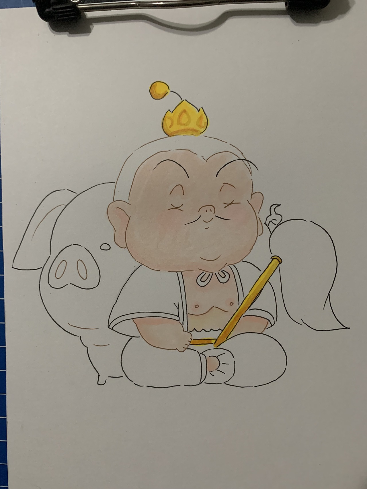 哪吒 小师傅 手绘马克笔（图ZMTkzNTEzMjcy） - 创作习作 - 站酷设计师cecilia赫赫妈原创素材 - 站酷ZCOOL