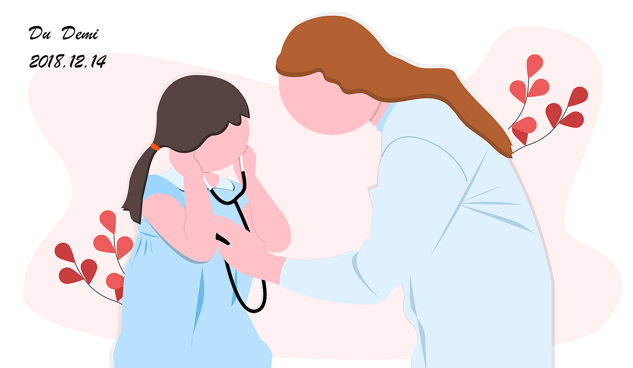 女孩就医（图ZMTM4NjQzNTQw） - 新锐潮流插画 - 站酷设计师yao_demi原创素材 - 站酷ZCOOL