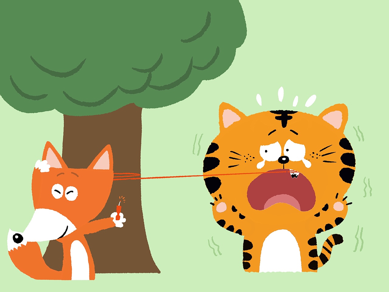 老虎拔牙绘本为女儿做的