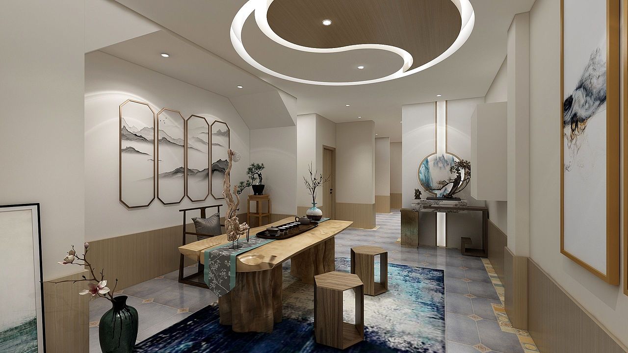 禅式养生馆（图ZMjMwNTQwODEy） - 家装设计 - 站酷设计师石方原创素材 - 站酷ZCOOL