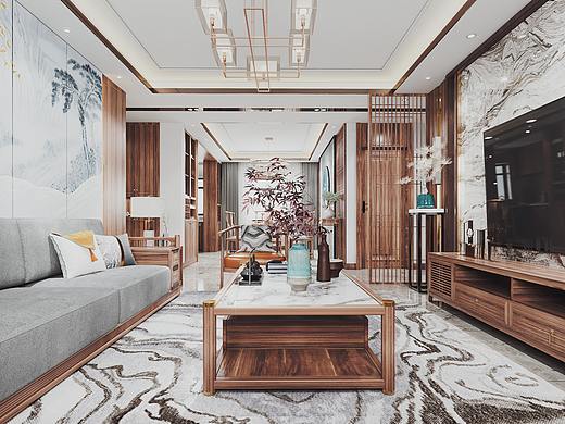 新中式（個人主頁-ZNDk5OTcwMjQ=） - 家裝設計 - 站酷設計師顯榮裝飾設計原創(chuàng)素材 - 站酷ZCOOL