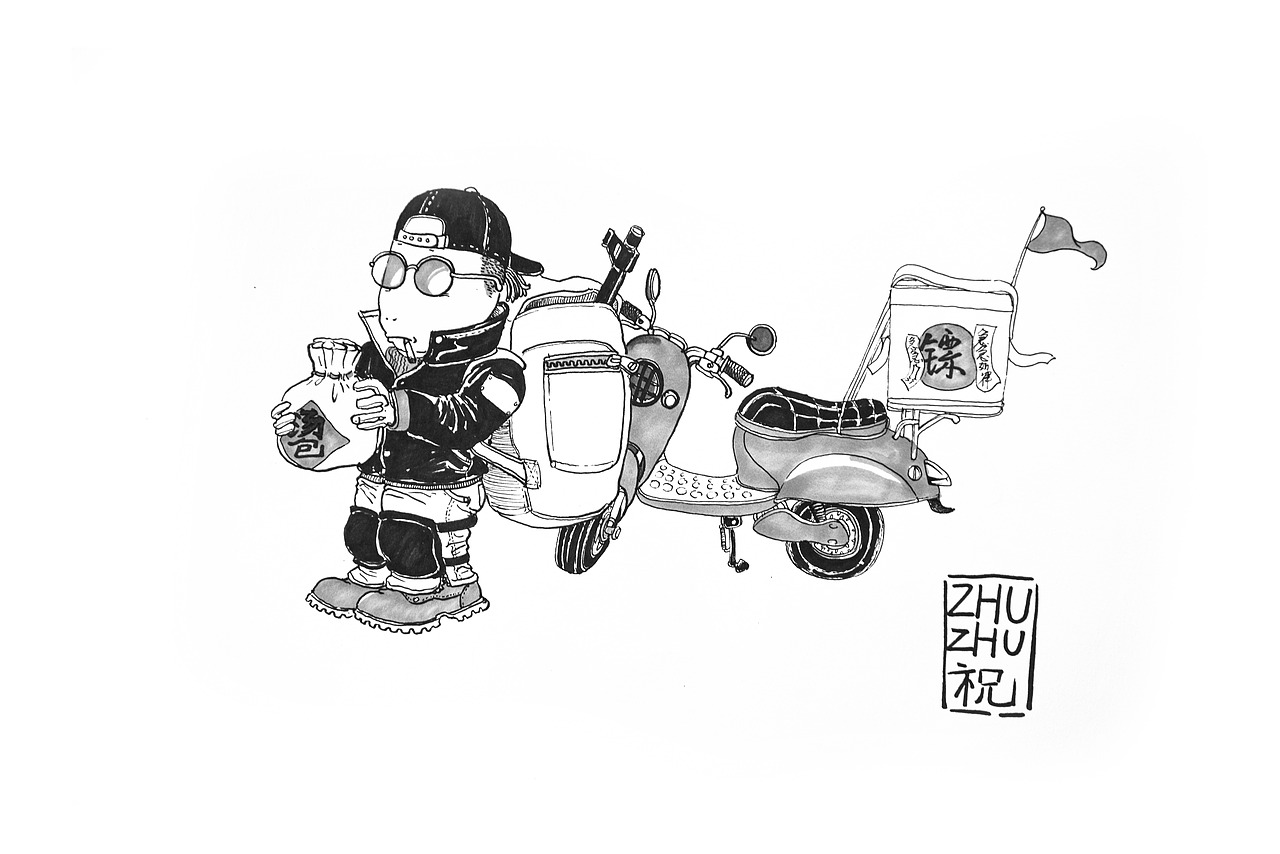 送货战斗鸡（图ZNjkxNzgxMjQ=） - 商业插画 - 站酷设计师Zhuzhu_祝原创素材 - 站酷ZCOOL
