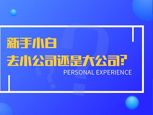 新手小白，别再犹豫小公司还是大公司