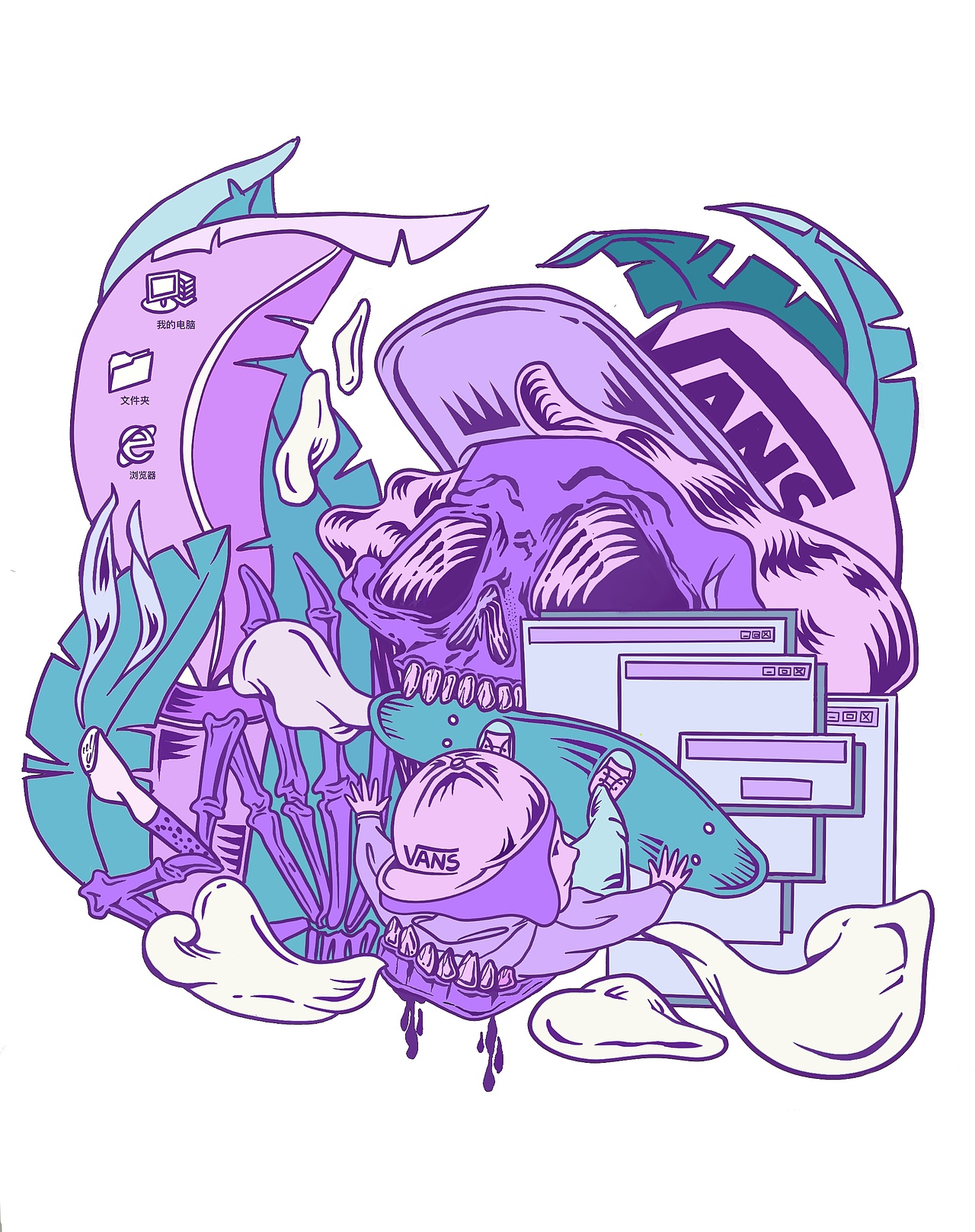 #VANS艺术家#艺术TEE图案征集（图ZMTU2OTc5NzY4） - 商业插画 - 站酷设计师nono小猴子原创素材 - 站酷ZCOOL