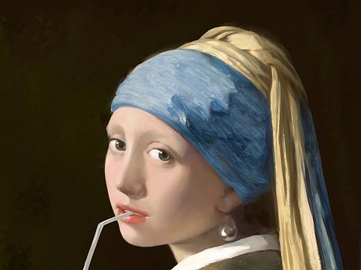 喝珍珠奶茶的少女（個人主頁-ZNDI3ODEyNzI=） - 創(chuàng)作習作 - 站酷設(shè)計師東來紫鶴原創(chuàng)素材 - 站酷ZCOOL