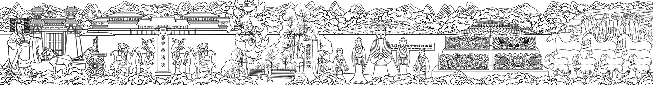 陕西汉阳陵博物馆 官方明信片 插画手绘（图ZMzY5MjMxOTI0） - 商业插画 - 站酷设计师挨牧西西原创素材 - 站酷ZCOOL
