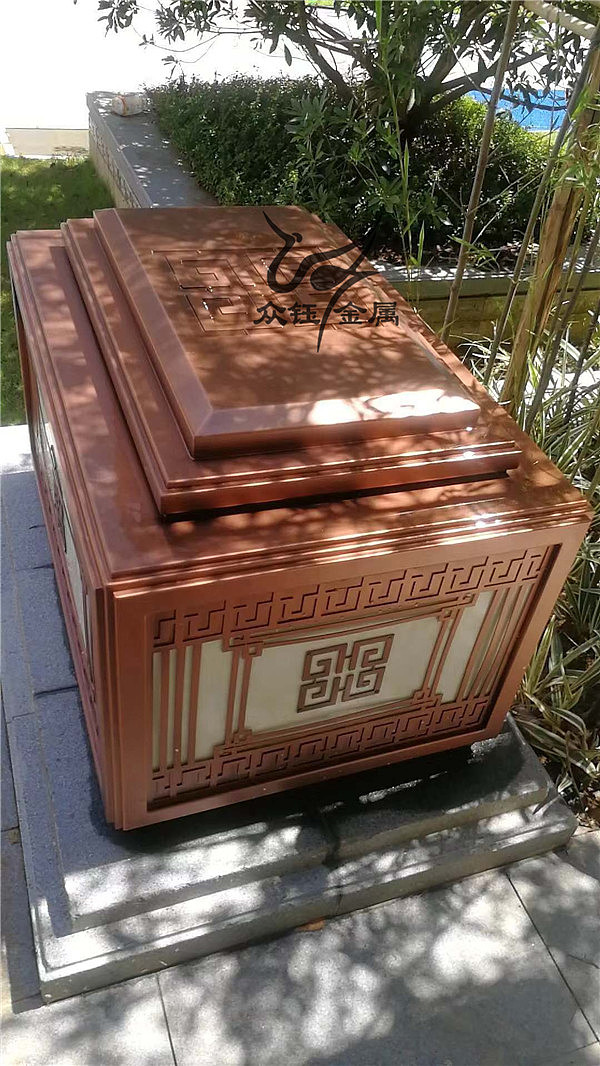 众钰定做不锈钢灯箱、古铜色不锈钢照明灯座