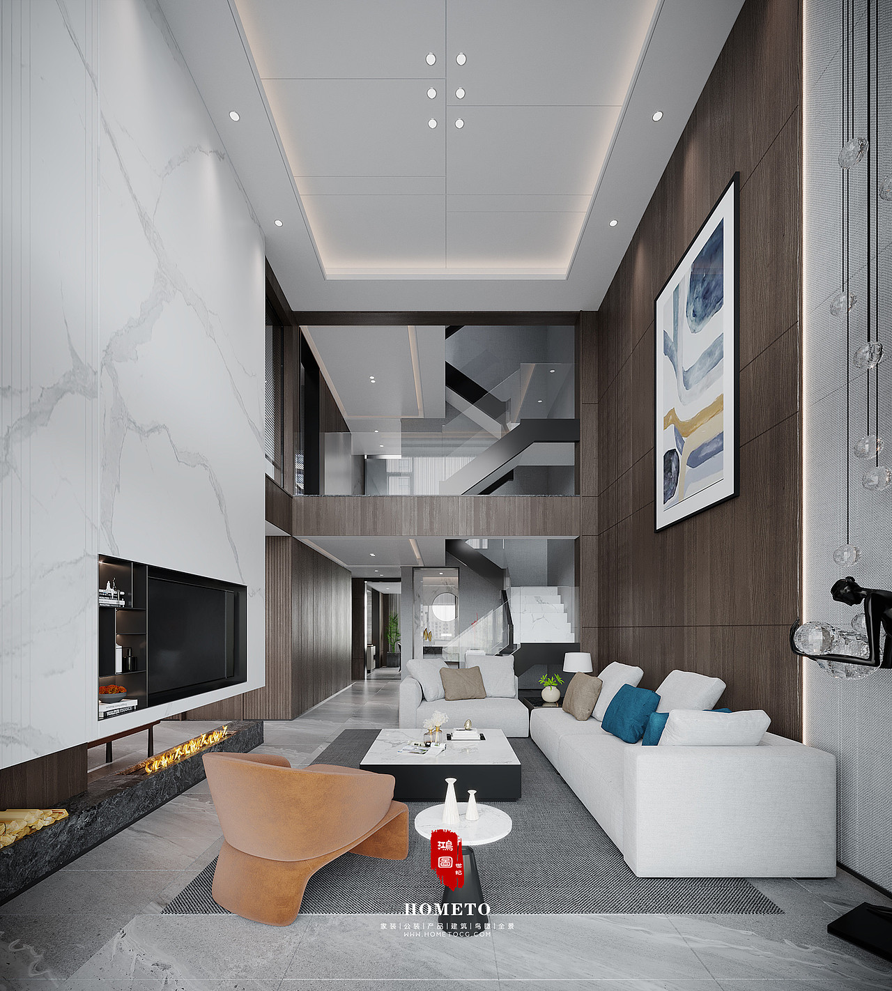 现代简约别墅（图ZMjI2MDMwMDYw） - 家装设计 - 站酷设计师鸿图世纪原创素材 - 站酷ZCOOL