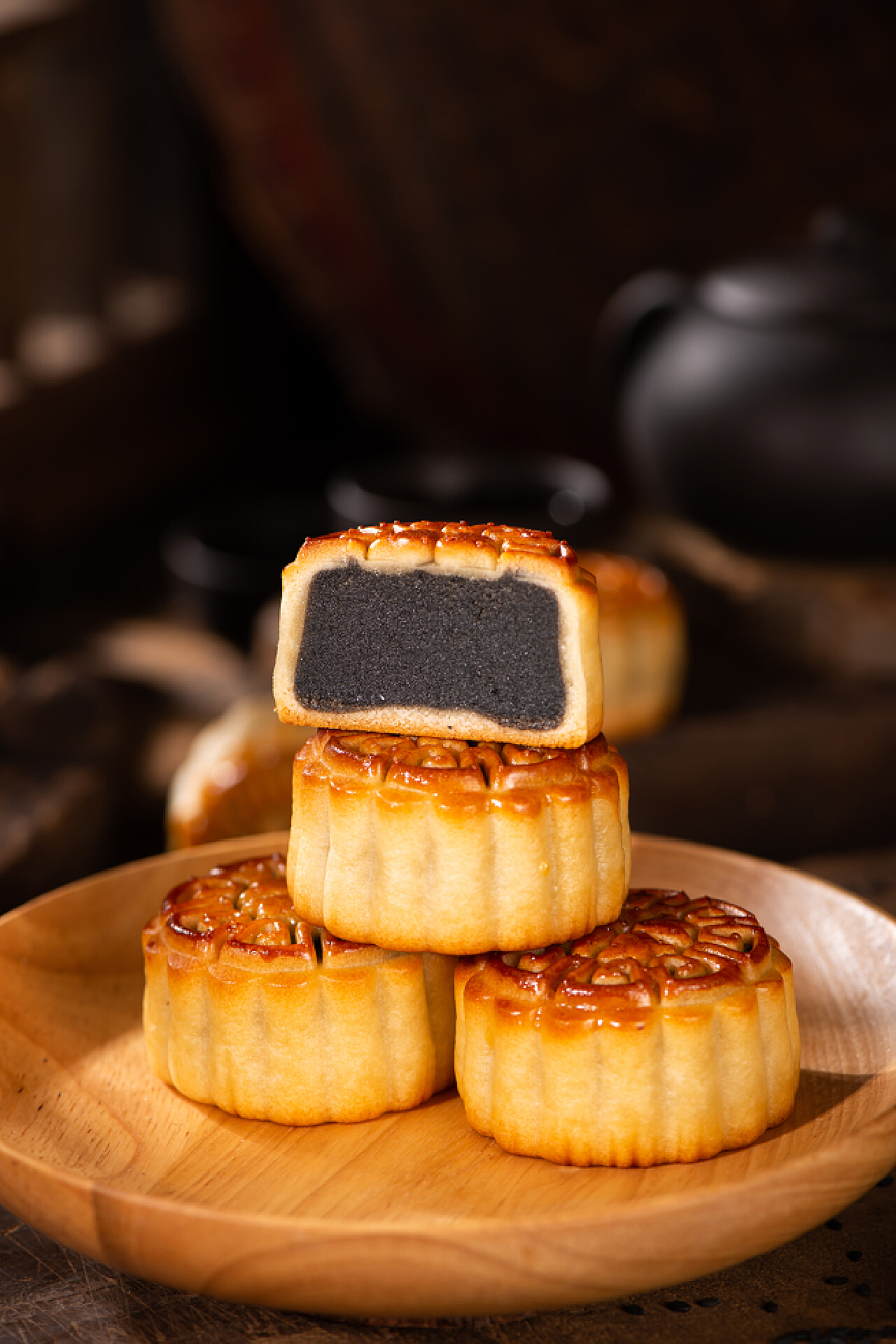 爱厨房的幸福之味: 黑芝麻月饼 Black Sesame Moon Cake