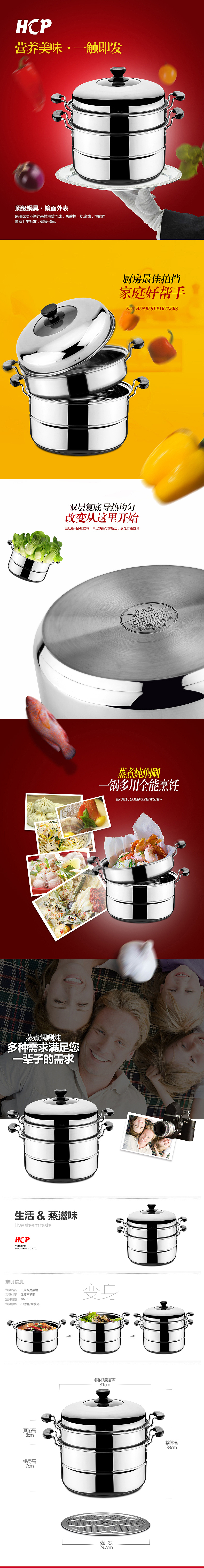 2014年7月~8月做的不锈钢锅详情页