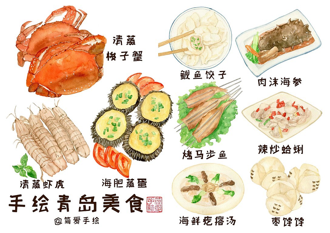 【纸上的美食】手绘水彩美食全集