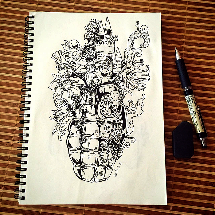 针管笔手绘练习