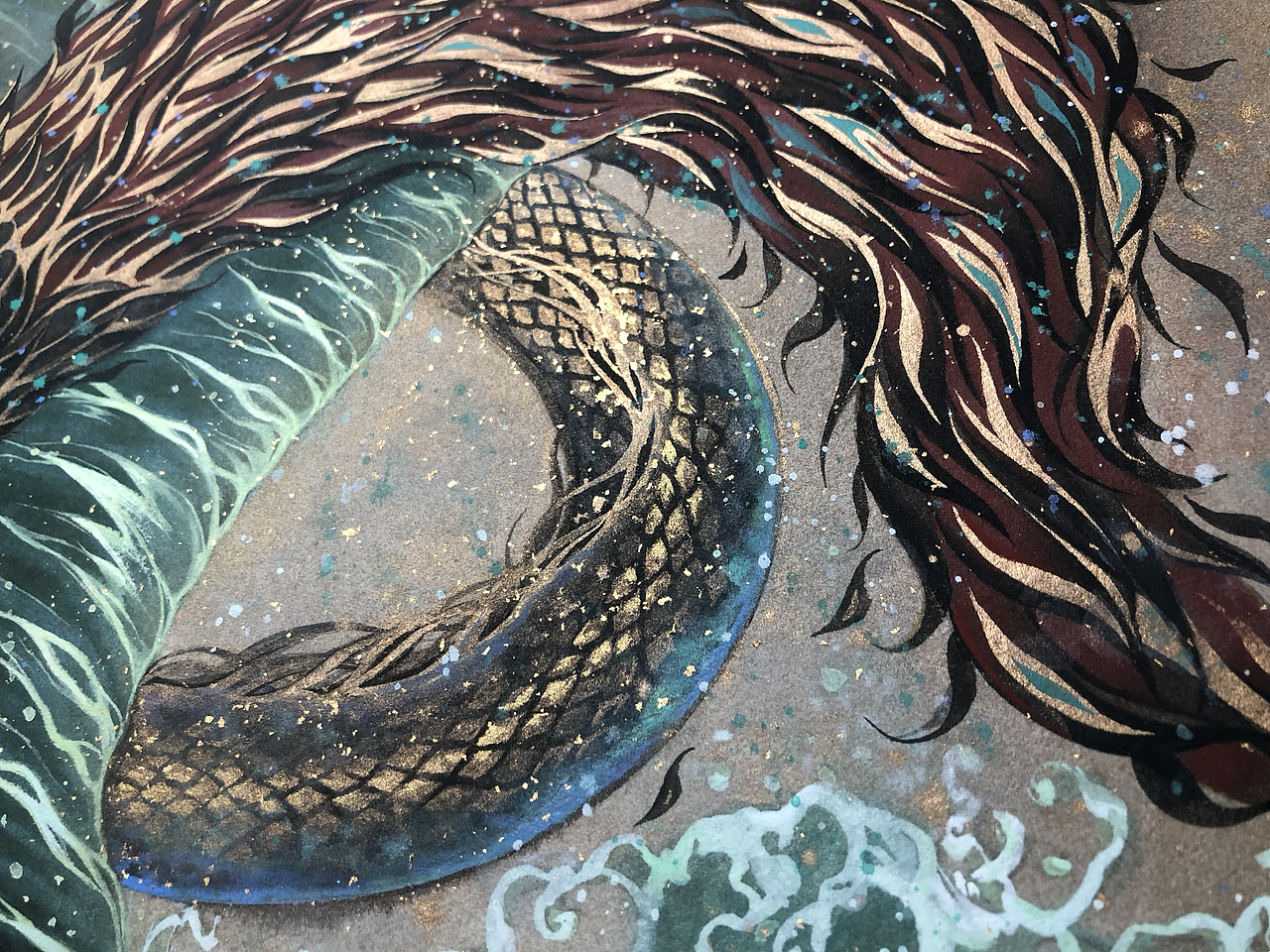 白树原创手绘山海经系列之应龙