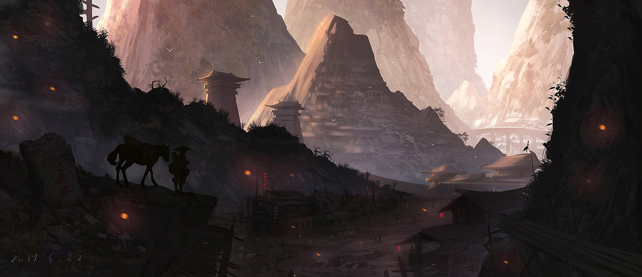 古代场景气氛图练习（图ZMTg2OTAwMDE2） - 创作习作 - 站酷设计师H1H2H3原创素材 - 站酷ZCOOL