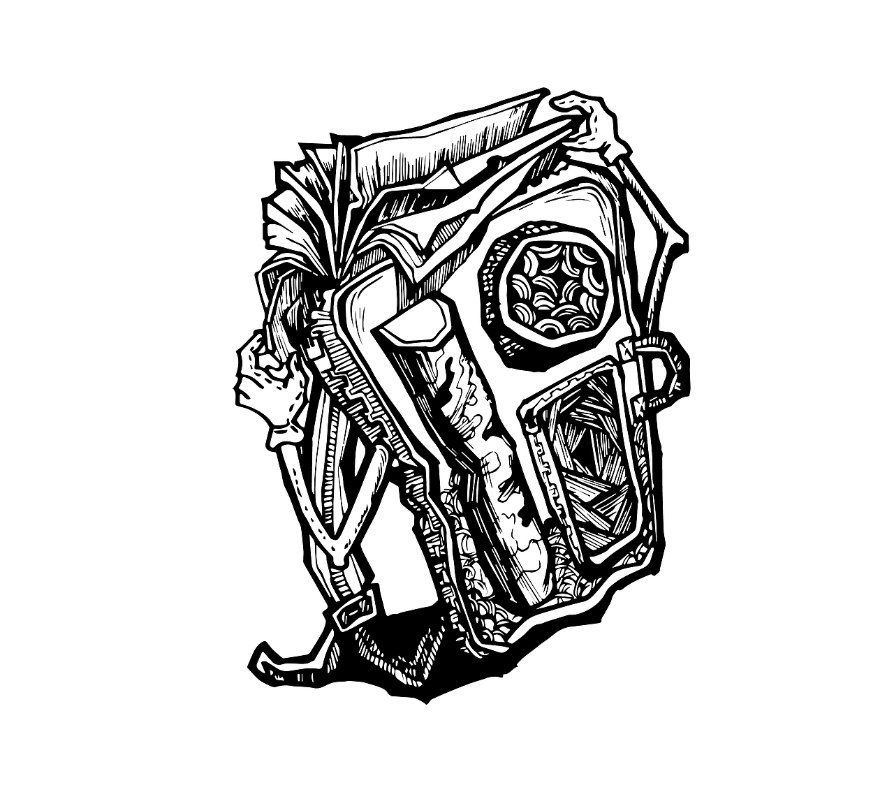 一波黑白装饰画