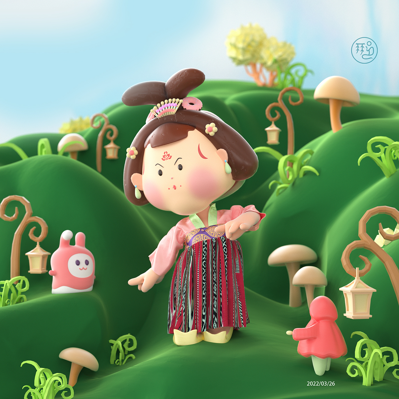 卡通IP形象合集——卡通盲盒建模渲染练习（图ZMzE4MjIyMTQw） - 人物/生物 - 站酷设计师设计师菲子原创素材 - 站酷ZCOOL