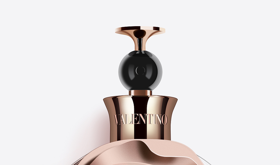 超写实华伦天奴valentina asso香水瓶 |ps鼠绘|超写实图形|花朵