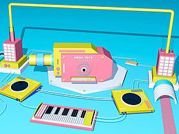 C4D场景建模海报