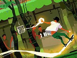 “微信支付”系列手繪海報(bào)