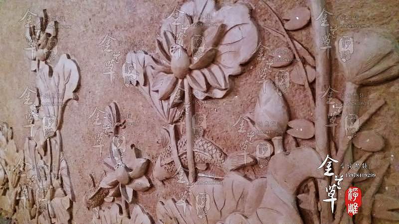 【案例】：莲花（荷花）文化墙/背景墙（图）（图ZMTI3MTUxMTIw） - 雕塑 - 站酷设计师浮雕设计定制公司原创素材 - 站酷ZCOOL