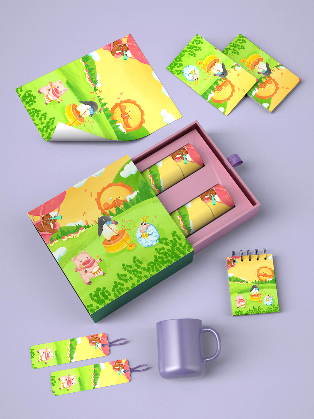 兒插動(dòng)物草原音樂節(jié)（圖ZMjU3MzYyNjg0） - 兒童插畫 - 站酷設(shè)計(jì)師橘子想要藍(lán)原創(chuàng)素材 - 站酷ZCOOL