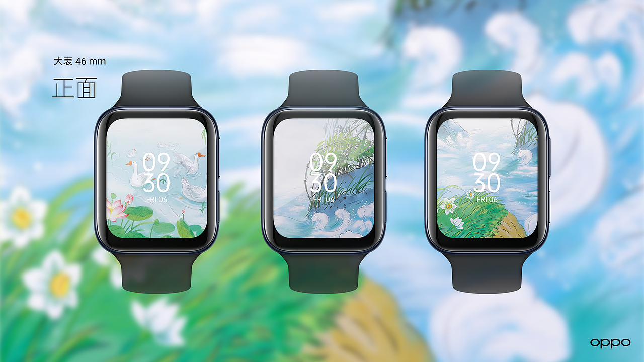 万物皆可盘 - OPPO Watch 表盘设计大赛-诗意系列主题（图ZMjAxODMxNjgw） - 主题/皮肤 - 站酷设计师沐橙子666原创素材 - 站酷ZCOOL