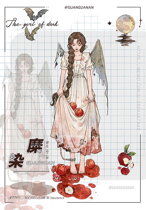 暗黑系列之糜染🖤（图ZMjgwNjU5OTUy） - 商业插画 - 站酷设计师官官an原创素材 - 站酷ZCOOL
