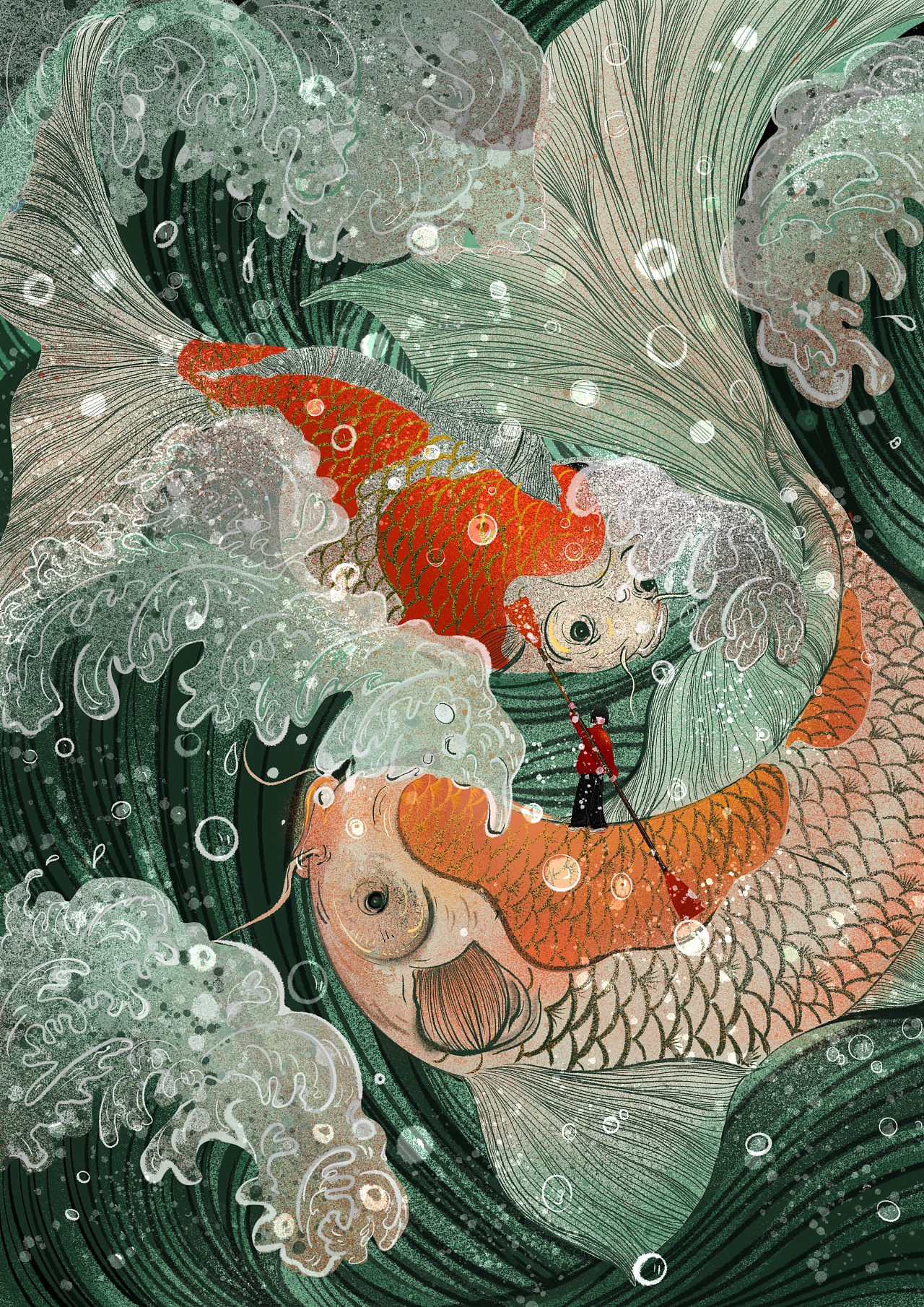 乘风破浪|插画|创作习作|爱吃鸡脚的鸡脚精 - 原创作品 - 站酷 (zcool