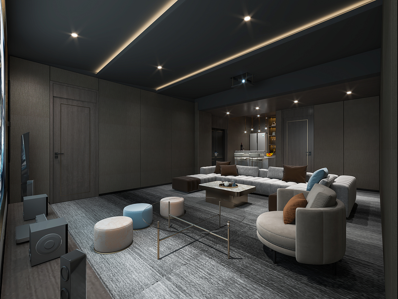 现代风格别墅负一层