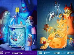 【插画】《瓶中愤怒》系列 | 章鱼哥/奶酪怪 的愤怒