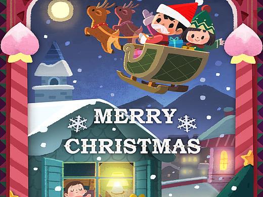 原创插画｜桃子的第一个圣诞节🎄