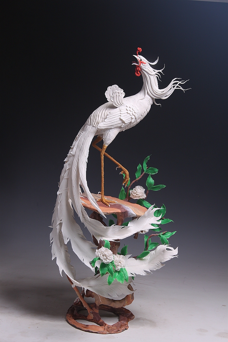 贺加贵面塑软陶雄鸡