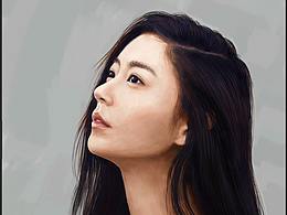 鼠绘小王子最新作品：PS板绘美女