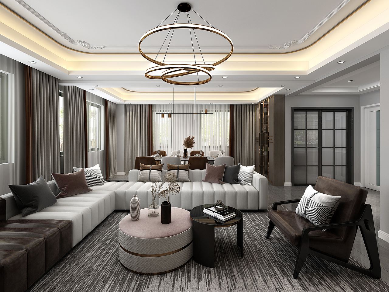 120平轻奢风案例（图ZMjI3MTYyNjgw） - 家装设计 - 站酷设计师陈轩15956513871原创素材 - 站酷ZCOOL