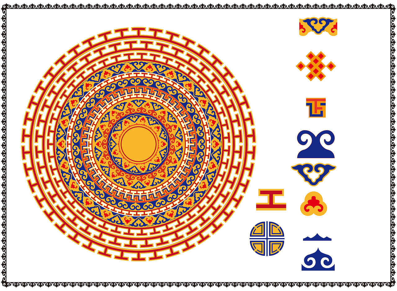 蒙古民族符号|平面|图案|tjljz_临摹作品-站酷zcool