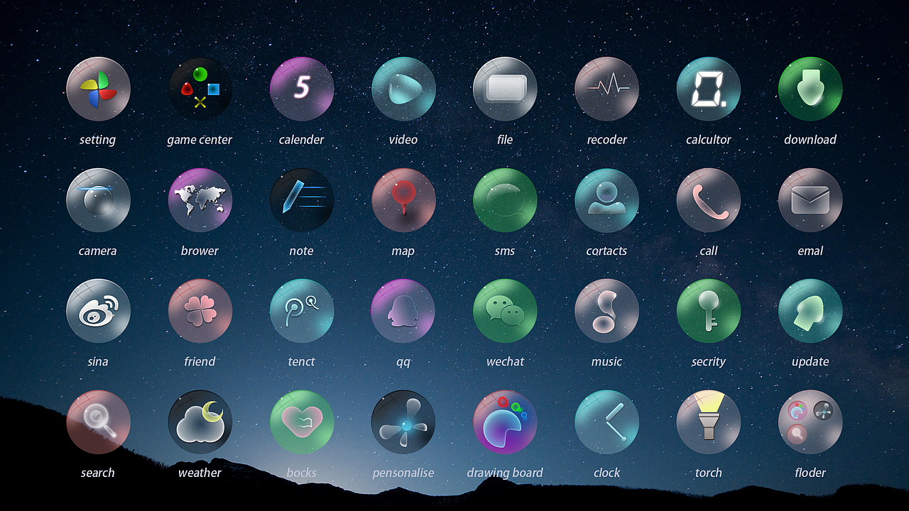 剪影图标以及主题图标（图ZNjg0MTA2MDA=） - 图标 - 站酷设计师姜HJ原创素材 - 站酷ZCOOL