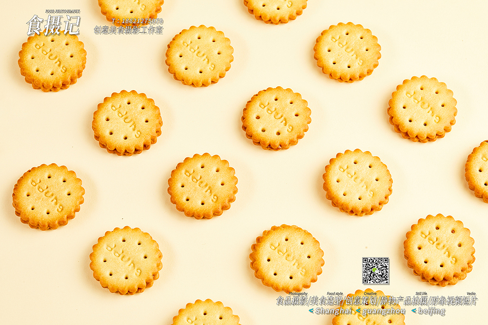日式小圆饼干拍摄